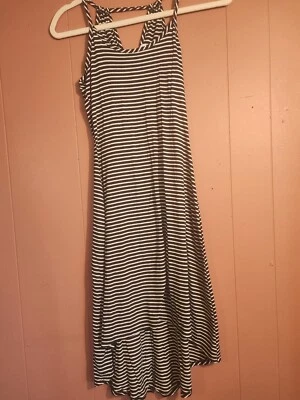 Delia's Women's Junior XS Black/White Striped Sleevless Dress - Image 1 of 4