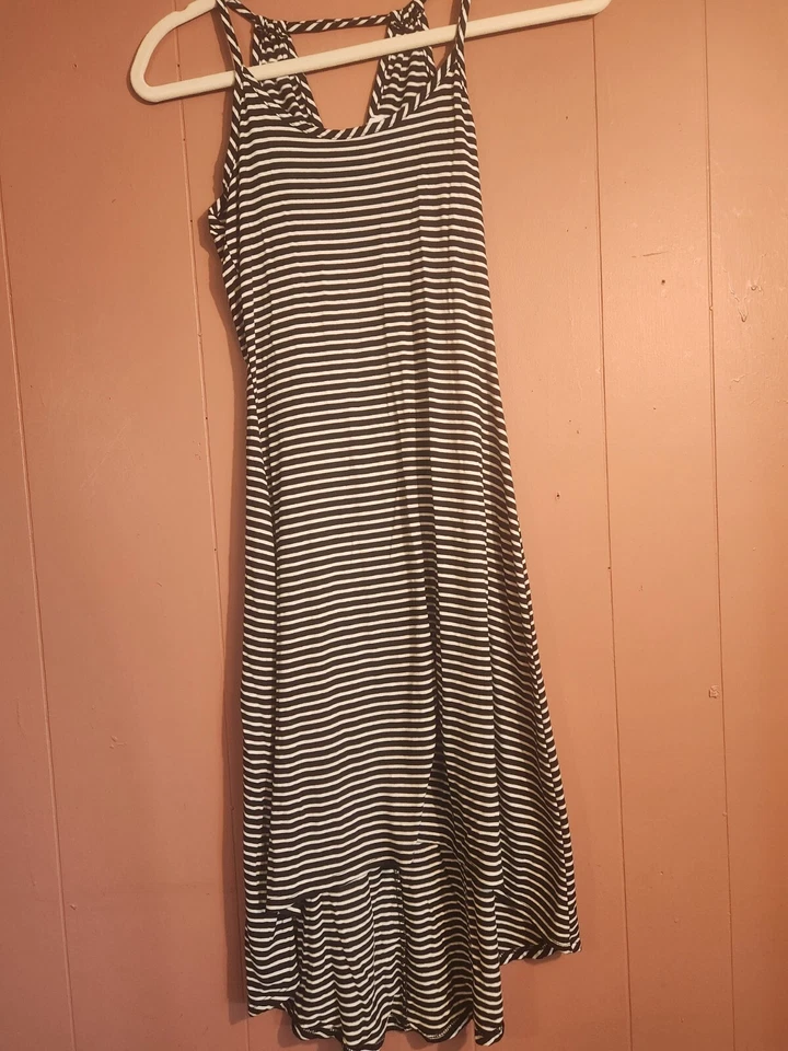Delia's Women's Junior XS Black/White Striped Sleevless Dress - Image 1 of 4