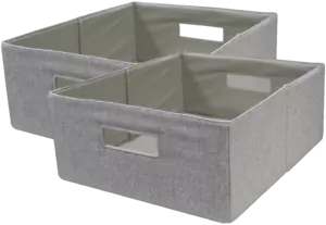 Better Homes & Gardens Half-Size Fabric Storage Bin, 2 Pack, Tan - Picture 1 of 24