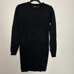 Brave Soul Dress Women's Extra Small Black Crew Neck Long Sleeve Knit Sweater - Picture 1 of 10
