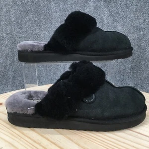 Fireside By Dearfoams Slippers Womens 10 Loki II House Mule Black Slip On NEW - Picture 1 of 17