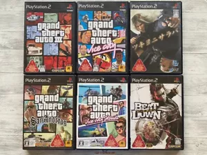 SONY PS2 Grand Theft Auto Ⅲ & Vice City San Andreas Tsukiyo ni Saraba Beat Down - Picture 1 of 14