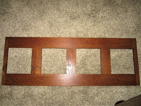 4 WINDOW SPACES Arts & Crafts Oak Picture Mirror Frame? Victorian Pie Safe Door Cover