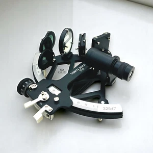 Tamaya 9" Aluminum Sextant Black Finish Working Nautical Navigation Tool - Picture 1 of 10