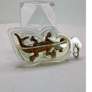 Rare 2 Tailed Lizard Thai Holy Amulet Pendent Magic Oil Wealth Lucky Voodoo - Picture 1 of 6