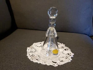 Vtg Tiered Cut Glass Crystal Bell With Delicate Crystal Ringer-Western Germany - Imagen 1 de 8