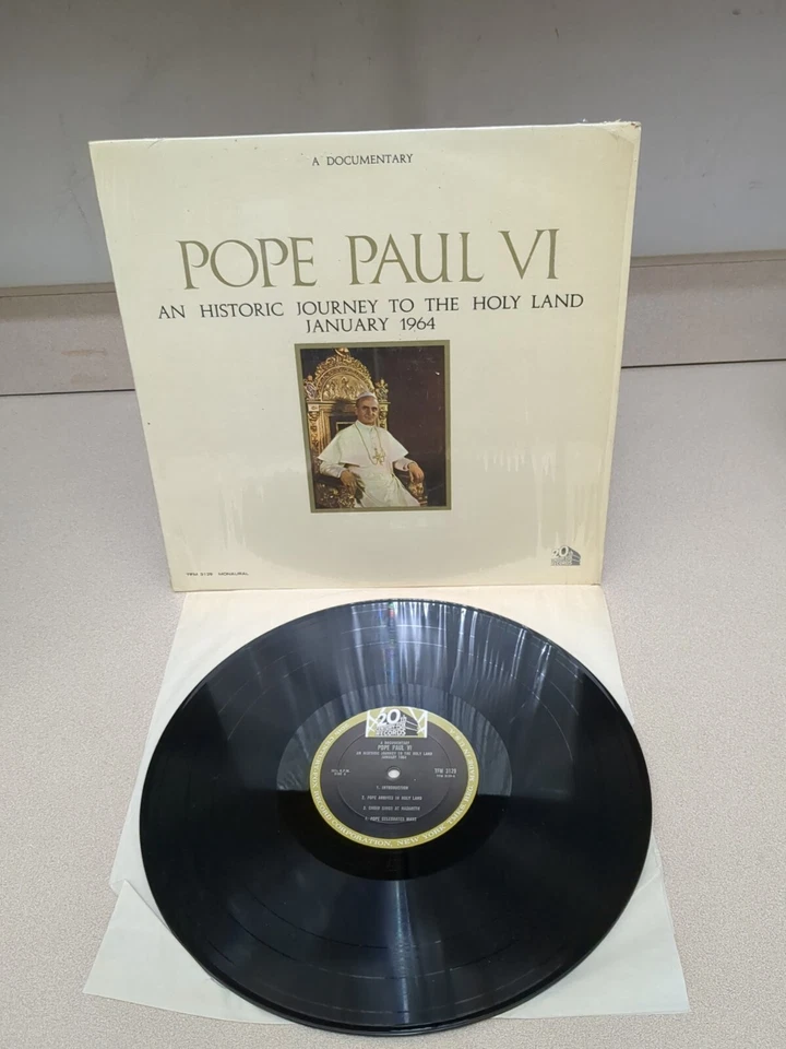 Pope Paul VI: An Historic Journey to the Holy Land  January 1964  LP Family-owne Foto 1 de 4