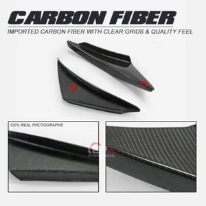 For Mitsubishi Evolution EVO 8 Carbon Fiber JDM 2Pcs Front Bumper Canards kits - Picture 1 of 12