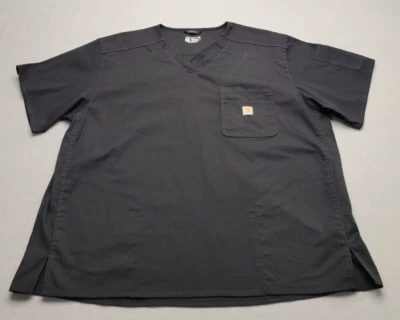 Carhartt Men's Modern Fit Black Scrub Top Rugged Flex Medical Work Size 3XL - Image 1 of 4