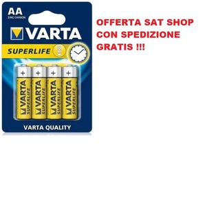 4x Batterie Pile VARTA SUPERLIFE AA Stilo Radio Orologio Mouse Telecomando - Foto 1 di 1