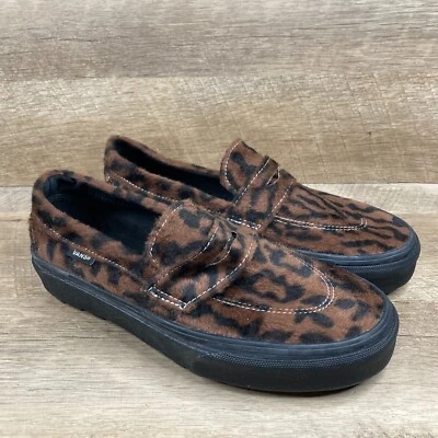 范斯风格 53 豹纹棕色/黑色乐福鞋休闲鞋女式 6 码全新 — 第 1/4 张图片