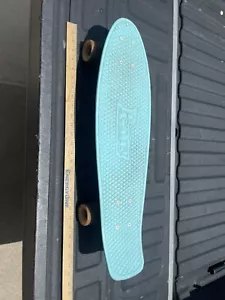 Penny Nickel Board 27" inch Skateboard Aqua “Nickel” Punk Yellow EUC! RARE - Picture 1 of 9