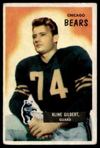 Bowman #49 Kline Gilbert Chicago Bears 1955 en muy buen estado-en muy buen estado pliegue - Imagen 1 de 2