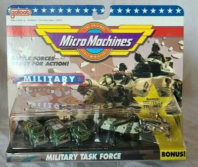 RARE NIP Micro Machines Military task force collection #5 cargo truck Van Copter - Image 1 of 4