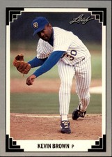 1991 Leaf Milwaukee Brewers Baseball Card #475 Kevin D. Brown