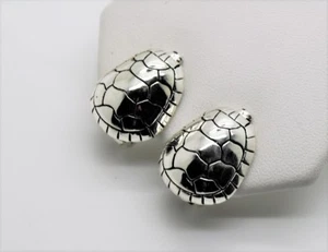 A-35 Unique & Modern Design style Clip Rhodium Plated turtle Fashion Earrings - Picture 1 of 4