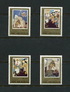 F628 Nicaragua 1987 Kunst Gemälde Krippe Weihnachten 4v.    MNH   - Bild 1 von 1