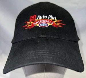 Vintage Hats Auto Plus Nationals NHRA OSFA Strap Back Black - Picture 1 of 12