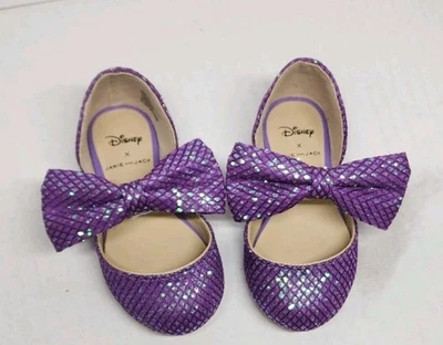 Janie&Jack X Disney Sirenita Zapatos de Ballet Púrpura Brillante Talla 4  Foto 1 de 4