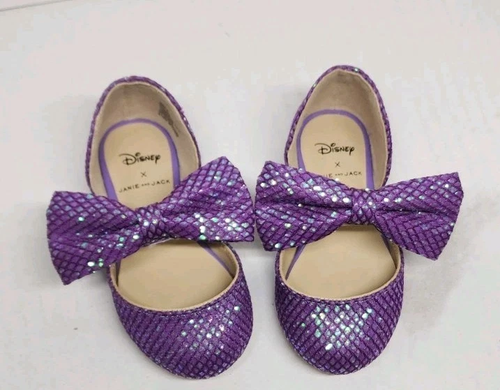 Janie&Jack X Disney Sirenita Zapatos de Ballet Púrpura Brillante Talla 4  Foto 1 de 4