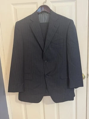 Traje Jack Victor Hombre Prossimo Azul 100% Lana Rayas 2 Piezas 38S Foto 1 de 4