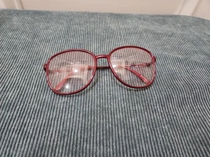 VGUC Optline Vintage Glasses (Demo Lens) - Red - Picture 1 of 7