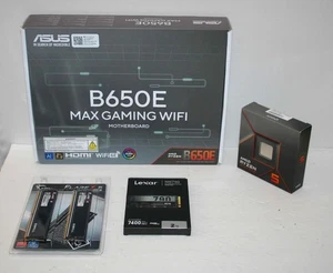 AMD Ryzen 5 7600X AM5 CPU ASUS B650E MAX Gaming WiFi G.Skill 32GB DDR5 2TB NVMe - Foto 1 di 11