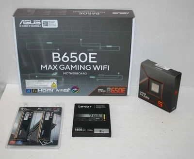 AMD Ryzen 5 7600X AM5 CPU  ASUS B650E MAX Gaming WiFi G.Skill 32GB DDR5 2TB NVMe - Image 1 of 4