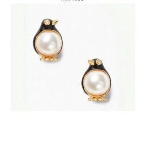 Pendientes Kate Spade Penguin Artic Friend Stud Post Nuevo con Etiquetas $49 Bolsa para el Polvo - Imagen 1 de 1