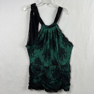 Victoria's Secrets 内衣小号性感小东西花边黑色绿色吊带背心 — 第 1/4 张图片