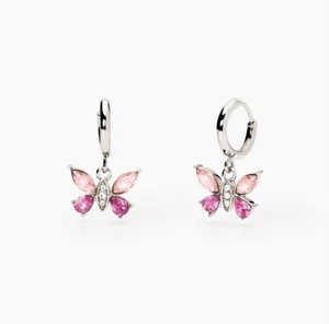 Orecchini 2jewels in Acciaio e Cristalli rosa con Charm Farfalla 261475 - Foto 1 di 1