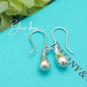 Tiffany & Co. Elsa Peretti Teardrop Dangle Earrings Sterling Silver 925 #11 - Picture 1 of 9