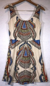 American Rag Cie Kleid Art to Wear geometrisches künstlerisches Muster gefüttert Gr. M - Bild 1 von 6
