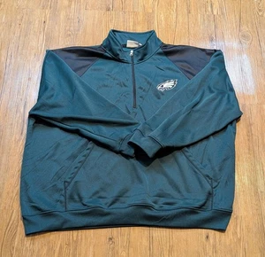 NFL Philadelphia Eagles Green Track Jacket 1/4 Zip Embroidered Men's Size 6XL 25 - Picture 1 of 4