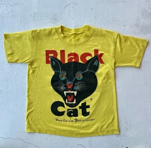 Vintage 1980s Black Cat Original Single-Stitch Tee | Rare Find | Size: XS-Small - Picture 1 of 10