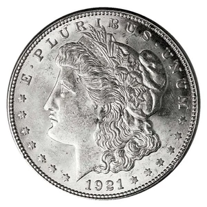 1921 P D or S $1 Morgan Silver Dollar About Uncirculated AU - Picture 1 of 2