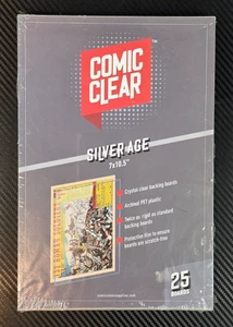 Comic klar silber Alter 7 x 10,5" kristallklare Rückseite 25 Bretter kratzfrei - Bild 1 von 9
