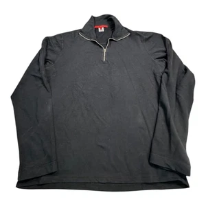 Ryan Roberts Mens Black Long Sleeve 1/4 Zip Pullover Sweatshirt Size M - Picture 1 of 9