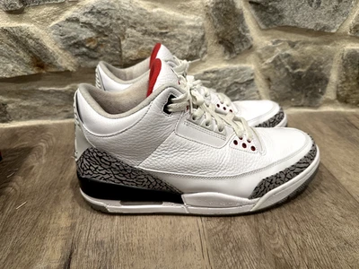 Air Jordan 3 Retro Blanco Cemento 2011 Cuero Zapatos Atléticos 10 Para Hombre 136064-105 Foto 1 de 4