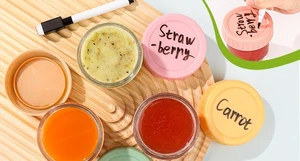 32-Pack  4oz Glass Baby Food Jars w/ Lids - BPA Free, Freezer & Microwave Safe - Picture 1 of 9