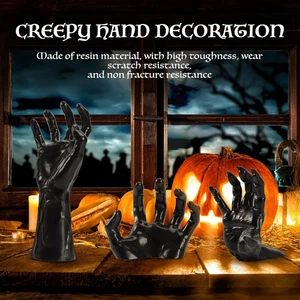 3 Piezas Estatuas Espeluznantes con Manos Extendidas Arriba, Figura Halloween - Imagen 1 de 24