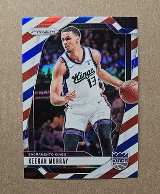 Keegan Murray - Sacramento Kings - 2024-25 Prizm - Red White & Blue Parallel - 7 - Image 1 of 2