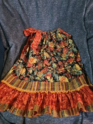 Vestido de vacaciones de otoño hecho a mano para niñas talla 5-7 Foto 1 de 3