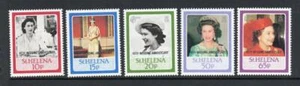 SANTA HELENA MNH 1987 SG514-518 BODA REAL RUBÍ - Imagen 1 de 1