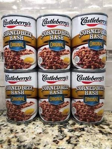 6 DOSEN Castleberry's Original Corned Beef Hash 15 Unzen Dose Ei Sandwich KOSTENLOSER VERSAND - Bild 1 von 6
