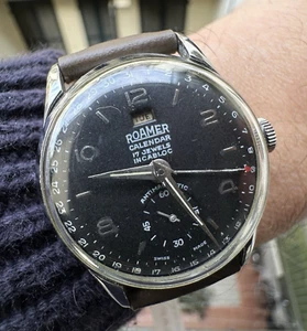 Roamer Vintage Watch Complete Calendar 32Mm Manual Wind - Picture 1 of 15