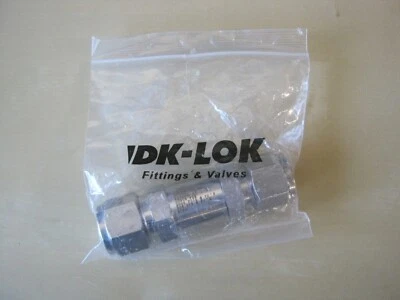 DK-LOK V33C-D-8T-1-S poppet check valve ss316 stainless steel 1/2" V33 series - Image 1 of 4