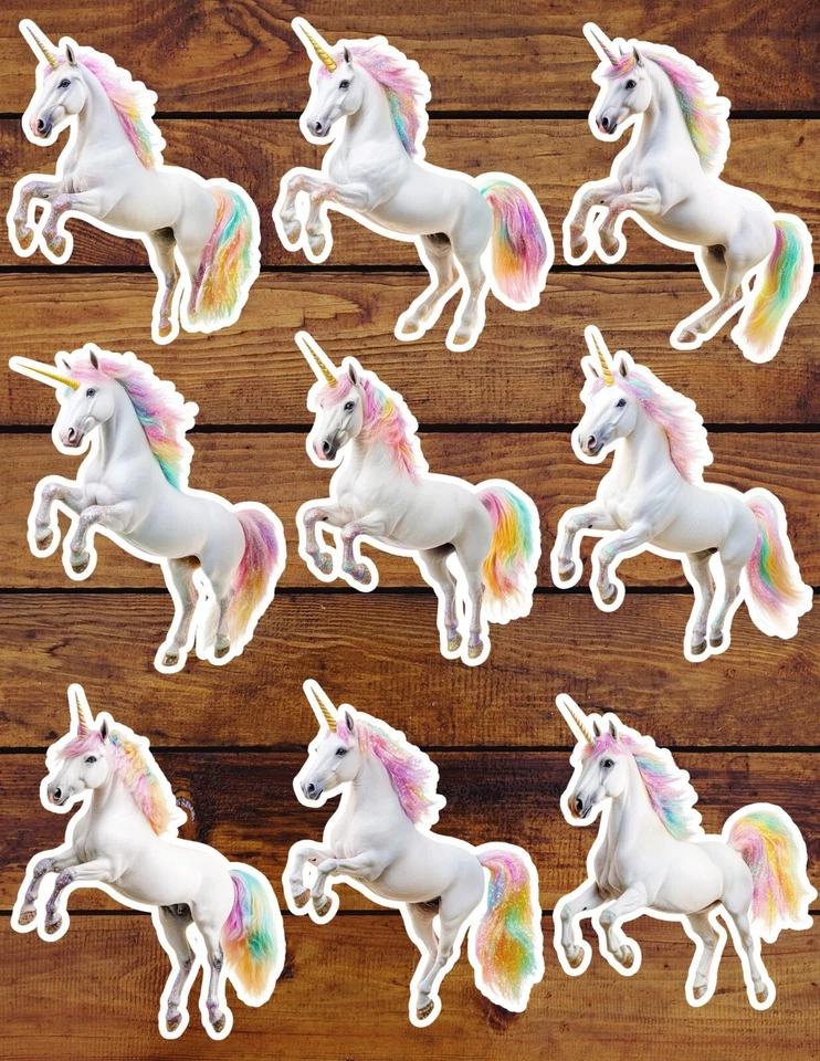 Unicorn Die Cut Vinyl Stickers Set Scrapbooking Laptop Waterbottle - Image 1 of 1