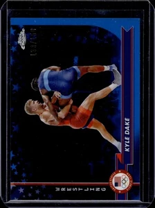 2024 Topps Chrome Olympics #182 KYLE DAKE Blue Refractor /150 Wrestling SP - Picture 1 of 2
