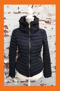 ZARA COAT PUFFA STYLE JACKET ANORAK/FAUX FUR COLLAR + HOOD (S) SCHOOL COAT /421 - Picture 1 of 12
